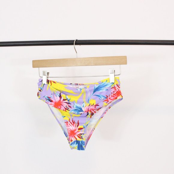 *SHEIN Floral Purple Bikini Bottom - Picture 1 of 4